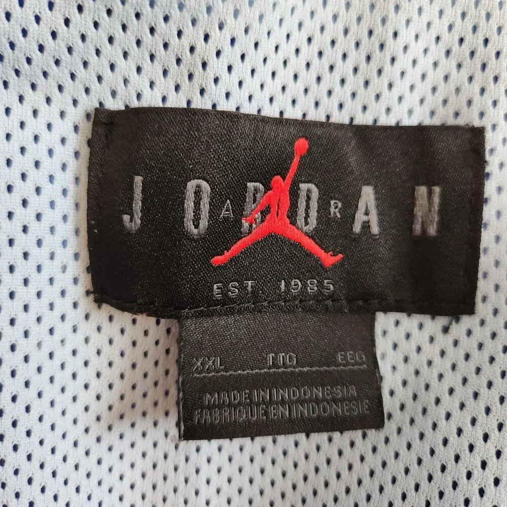 Air Jordan Flight Blue Mens 2XL Nylon Track Jacket Warm Up Full Zip DV7624-485